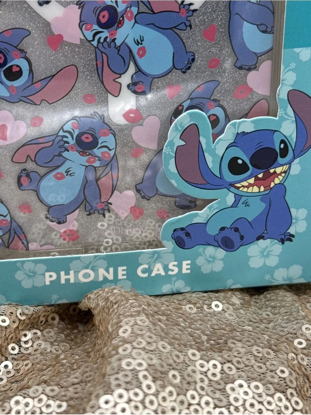 Clear iPhone 17 Pro Max Case - White with Blue Disney’s Stitch Pattern